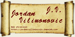 Jordan Vilimonović vizit kartica